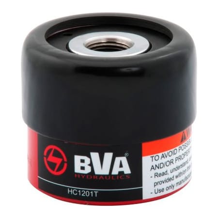 Bva Hydraulics BVA Hydraulic Single Acting Hollow Hole Hydraulic Cylinder, 12 Ton, 1in Stroke HC1201T
